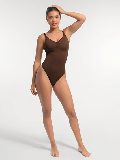 Seamless Control Thong Bodysuit with Bra Support