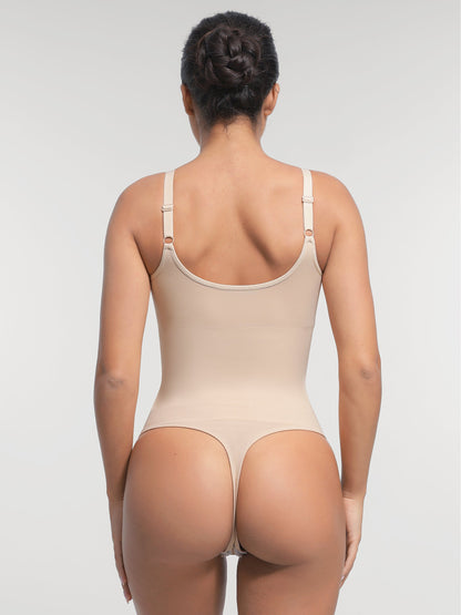 Seamless Control Thong Bodysuit with Bra Support