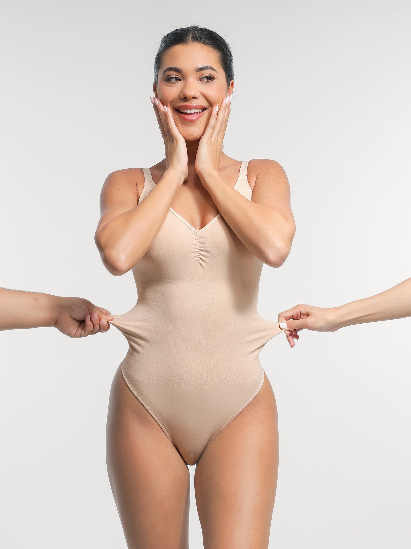 Seamless Control Thong Bodysuit with Bra Support
