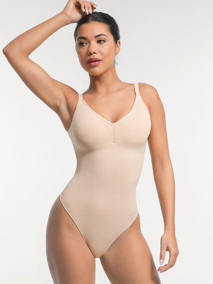 Seamless Control Thong Bodysuit with Bra Support